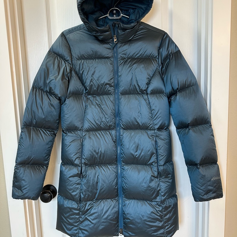 Eddie Bauer Women's Blue down Puffer Coat